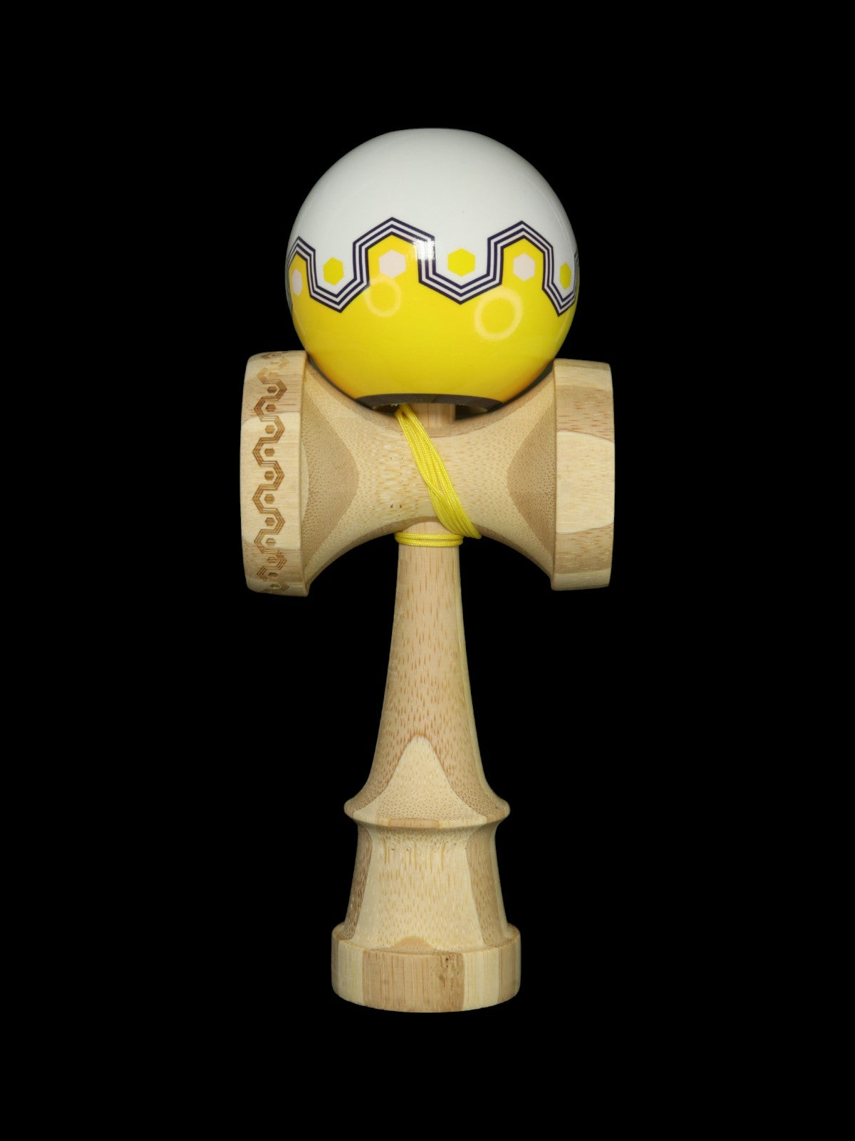 KAIZEN ORIGAMI - LUNA SHAPE - WHITE & YELLOW – Kendama Senses
