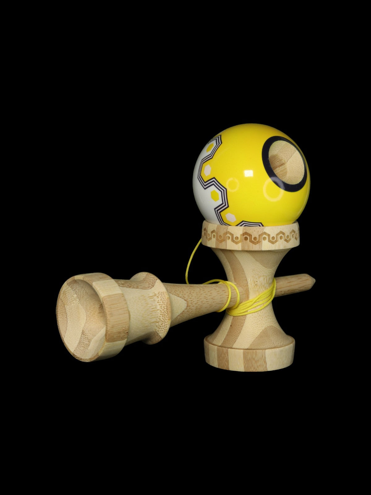 KAIZEN ORIGAMI - LUNA SHAPE - WHITE & YELLOW – Kendama Senses