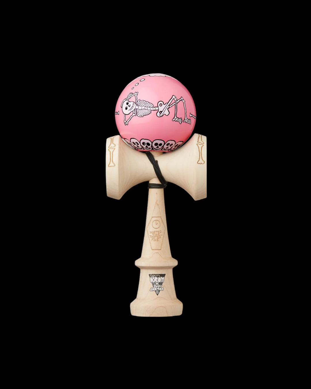 Jeu de plein air Krom Kendama Jody Barton Skeletons Rose Jeu de plein air Krom Kendama Jody Barton Skeletons Rose